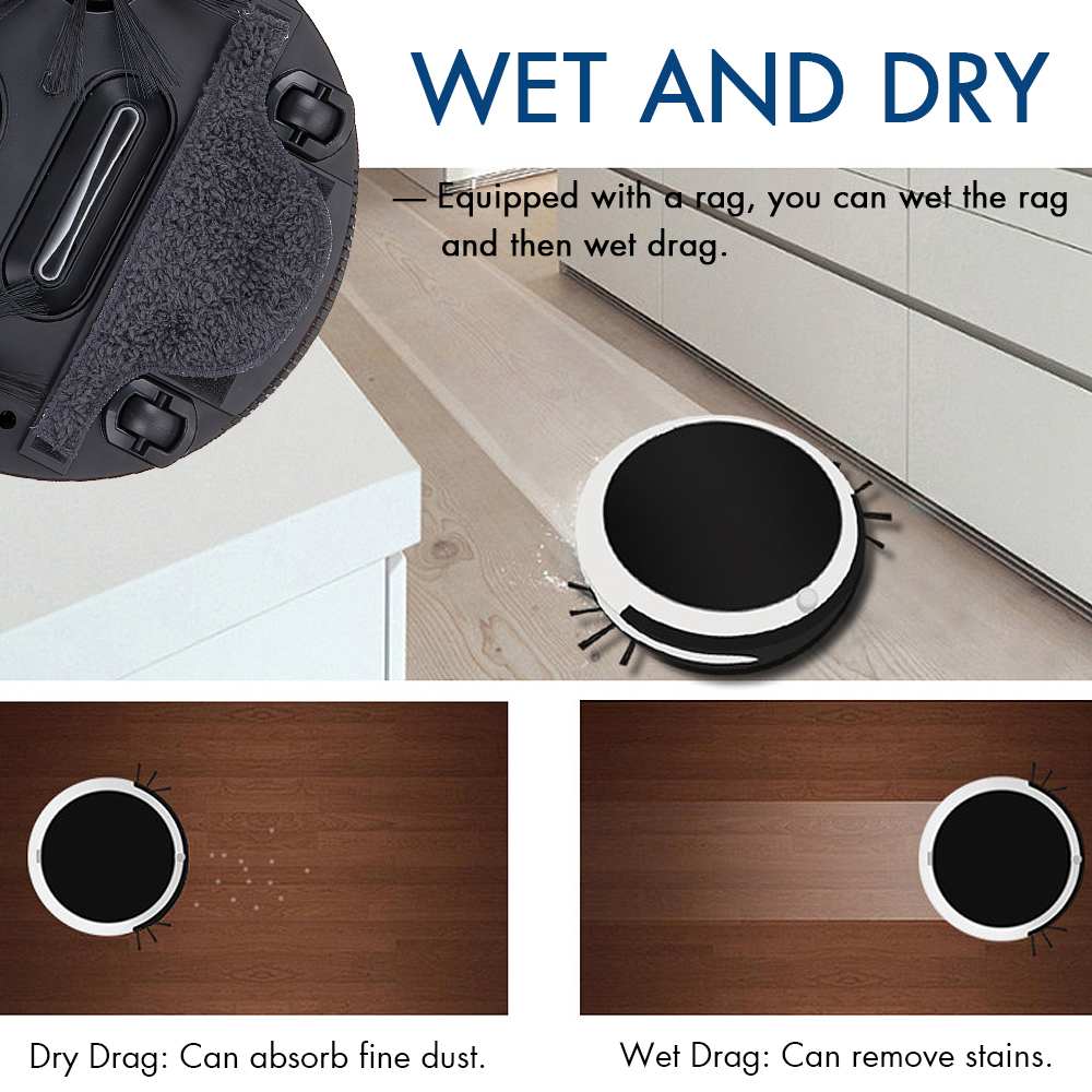 3-in-1 Smart Robot Vacuum and Mop for Home Use